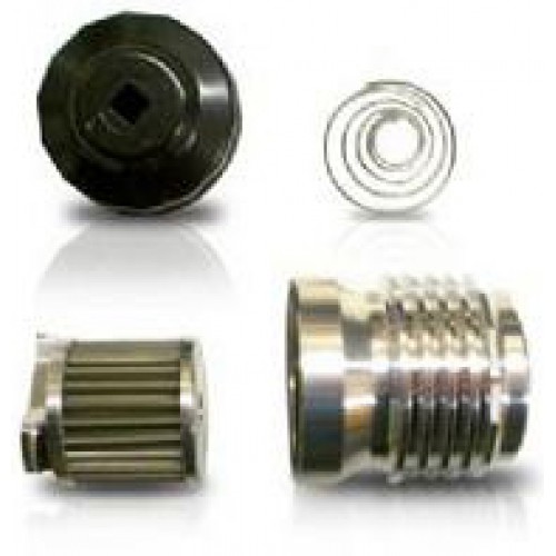 K&P Harley Davidson Stainless Steel Reusable Oil Filter Black Anodised